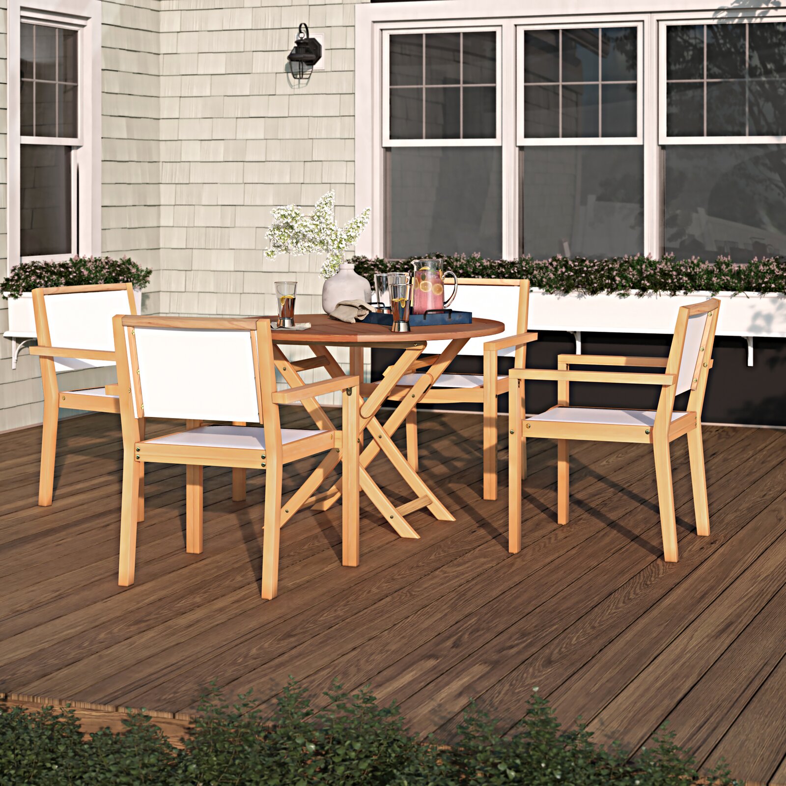 Loon Peak? Keziah Round 4 - Person Outdoor Dining Set & Reviews
